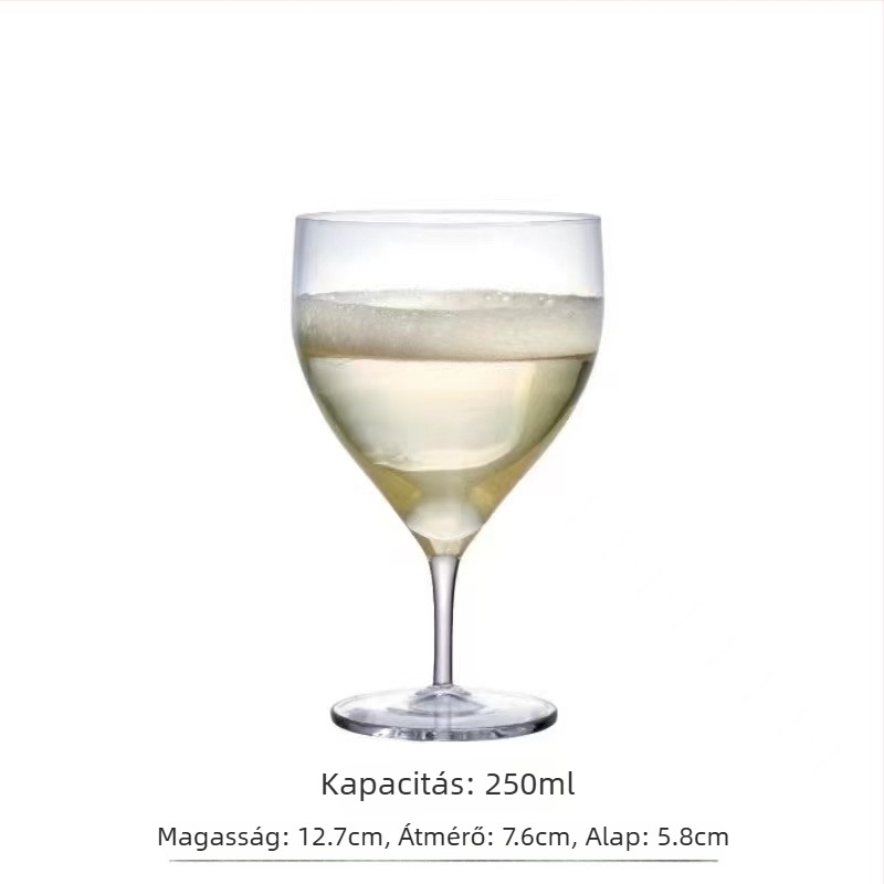 Kristály koktél pohár, 201–300 ml, japán stílusú, fordított szájjal, nyomtatott logóval, kartondobozban