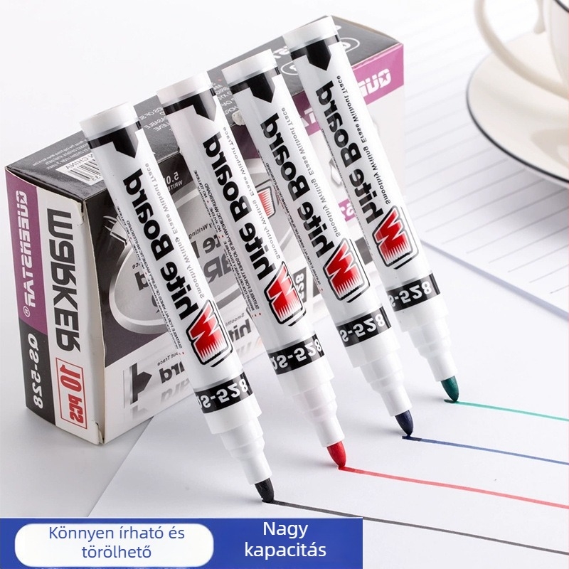 Olaj alapú marker készlet fehér tábla, műanyag test, WB528, KENSITA/Jinsida, 12 darabos csomagolás