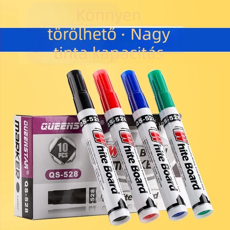 Olaj alapú marker készlet fehér tábla, műanyag test, WB528, KENSITA/Jinsida, 12 darabos csomagolás
