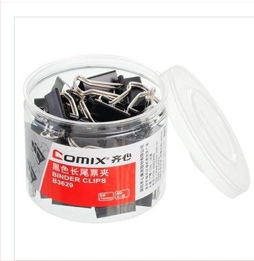 Qixin B3630 B3629 B3628 B3627 B3626 B3625 fekete 15-50 mm irattartó kapocs