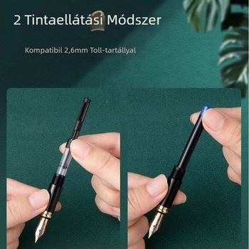 Eternal Life háromdarabos luxus toll készlet — fém burkolat, cserélhető tollhegy EF, F, tintaellátó rendszer: tintasac és abszorber, modell Y225