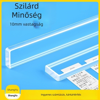 Hosszú farkú számlclip - átlátszó akril, számlanyomó eszköz a bárpulthoz, modell 66040