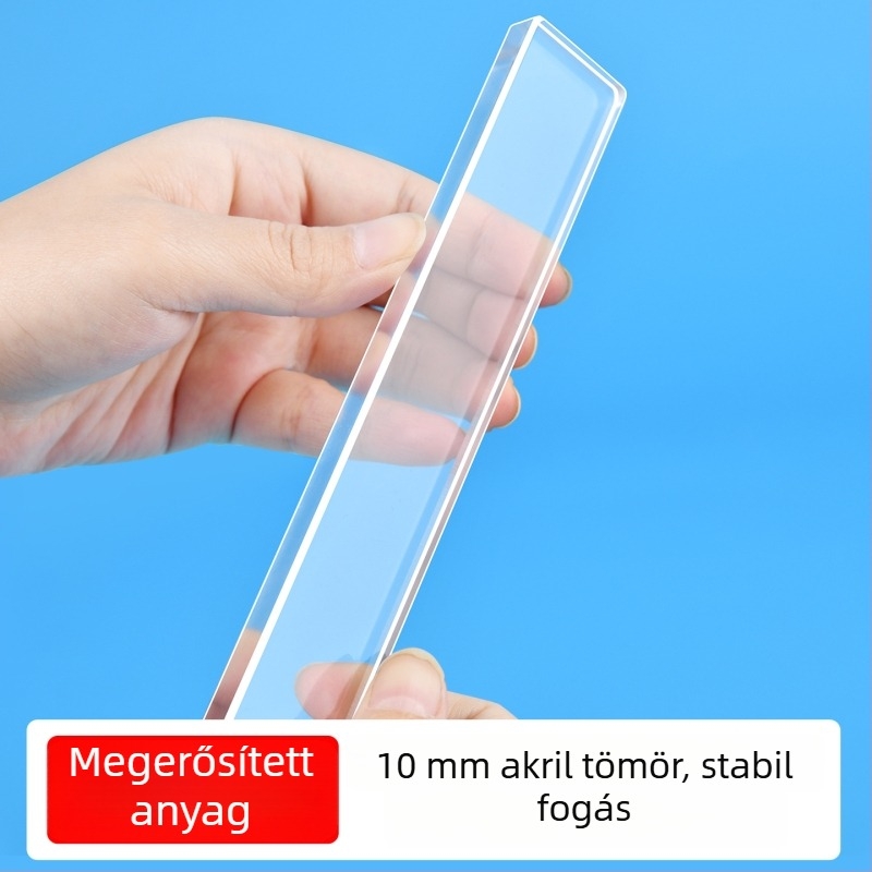Hosszú farkú számlclip - átlátszó akril, számlanyomó eszköz a bárpulthoz, modell 66040