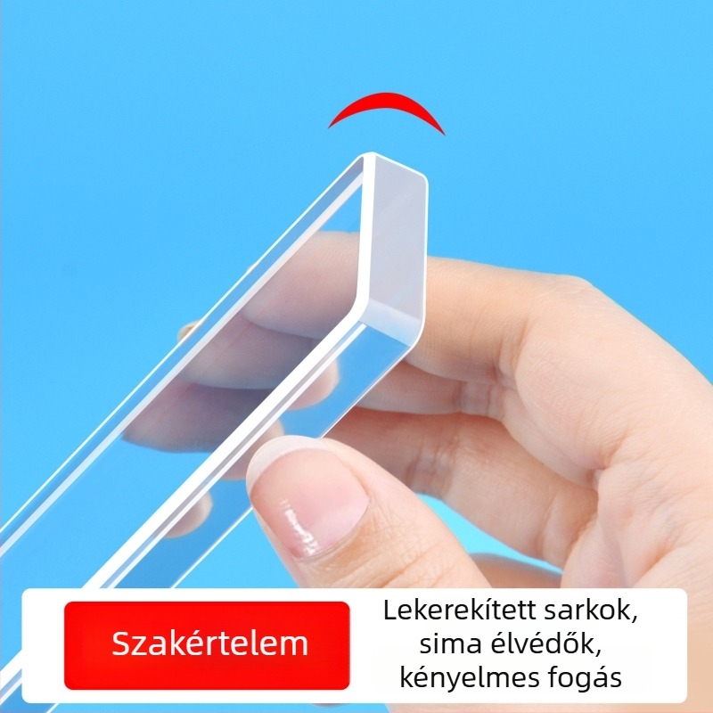Hosszú farkú számlclip - átlátszó akril, számlanyomó eszköz a bárpulthoz, modell 66040