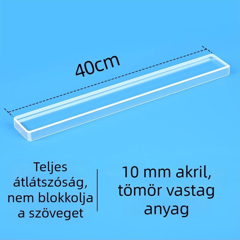 Hosszú farkú számlclip - átlátszó akril, számlanyomó eszköz a bárpulthoz, modell 66040