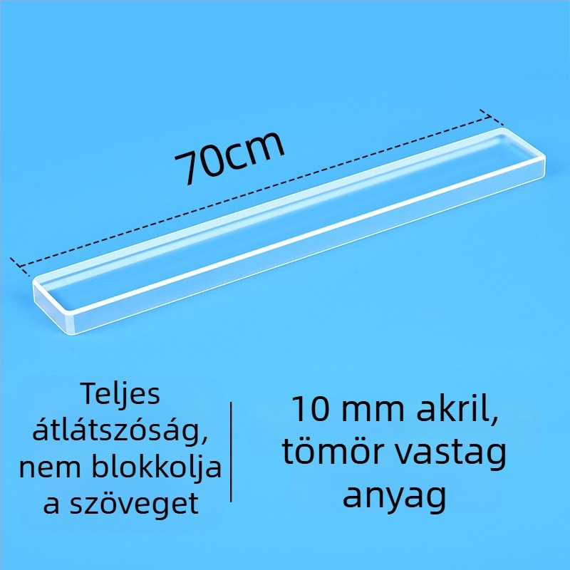 Hosszú farkú számlclip - átlátszó akril, számlanyomó eszköz a bárpulthoz, modell 66040