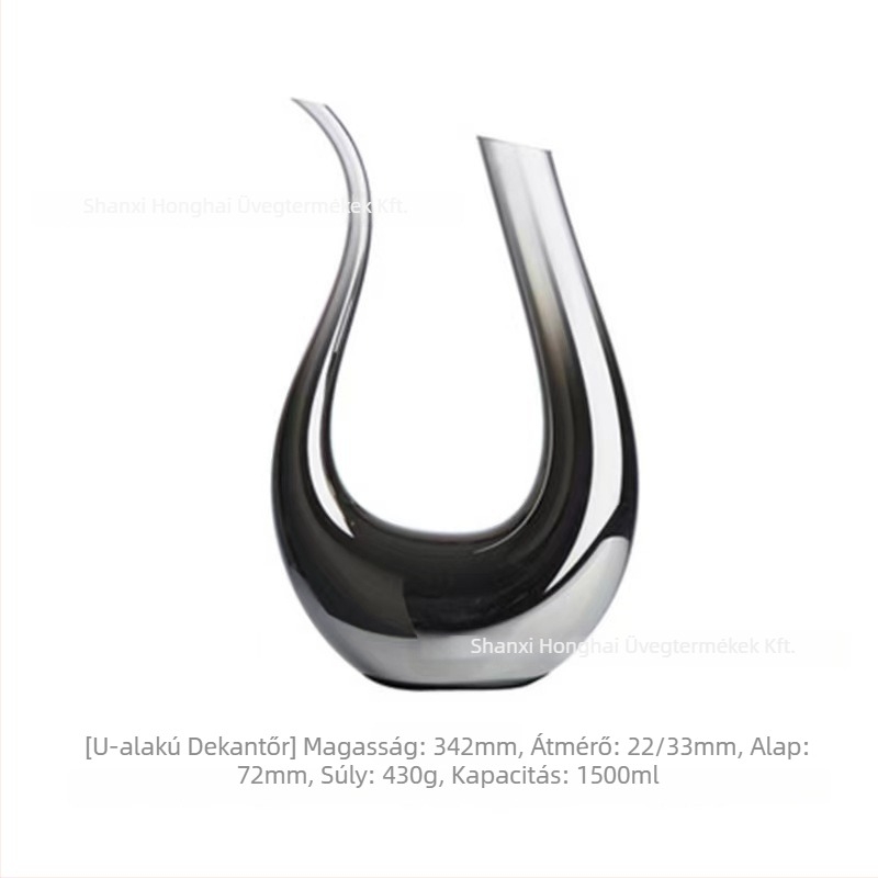Vörösboros pohár, üveg, modern minimalist stílus, logónyomtatással testreszabható, súly 150 g