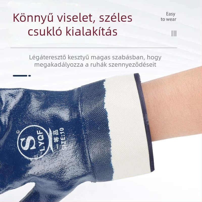 Nantong nitril olajálló kesztyűk ipari felhasználásra — csúszásmentes, kopásálló, lélegző