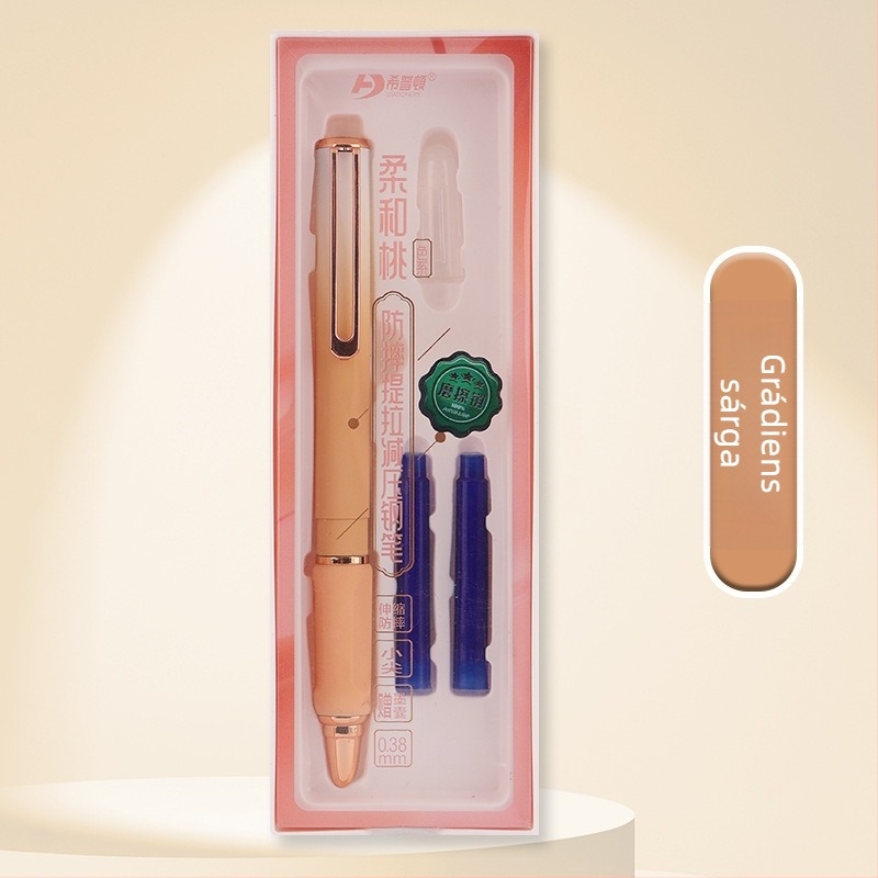 Hippton gombnyomásos toll harmadik osztályos diákoknak, sötét heggyel, hőérzékeny, visszafordítható tinta és cserélhető tintatartó