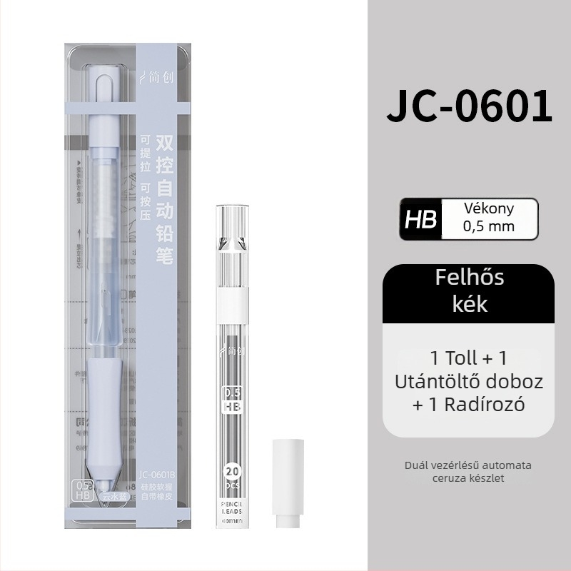Mozgatható ceruza JC0601 műanyag burkolattal, dobozban csomagolva, rajzoláshoz, folyamatos írás, testreszabás elérhető.