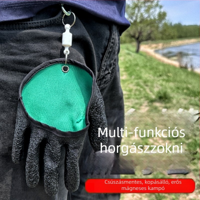 Latex tengeri horgász kesztyűk, vágásállóak, újrafelhasználhatóak, horgászatra és csalival