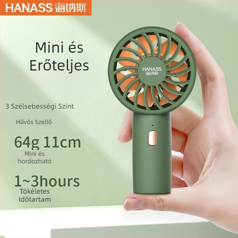 Hyenas HANASS H2 mini kézi ventilátor, ABS anyag, friss és hordozható stílus, kézben tartva; ideális diákoknak, utazáshoz és üzleti utakhoz