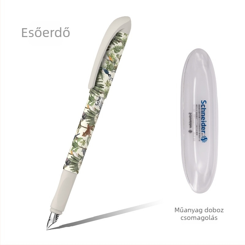 Schneider Jungle sorozat toll iridium tollheggyel, 0,5 mm, tintaellátó rendszer tömlő-abszorberrel, modellek Jungle, Secret Realm, Tropical, Starfield
