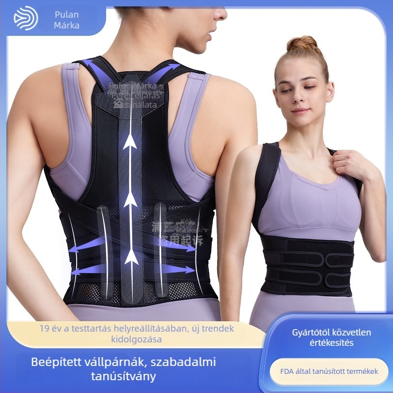 Purlan's T9-C testtartás-korrigáló háti támasz, állítható, FDA-tanúsított