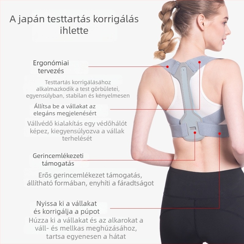 Uniszex testtartás-korrekciós öv, RMJZD modell, 2024-ben piacra kerülő, gerincoszlop igazító eszköz