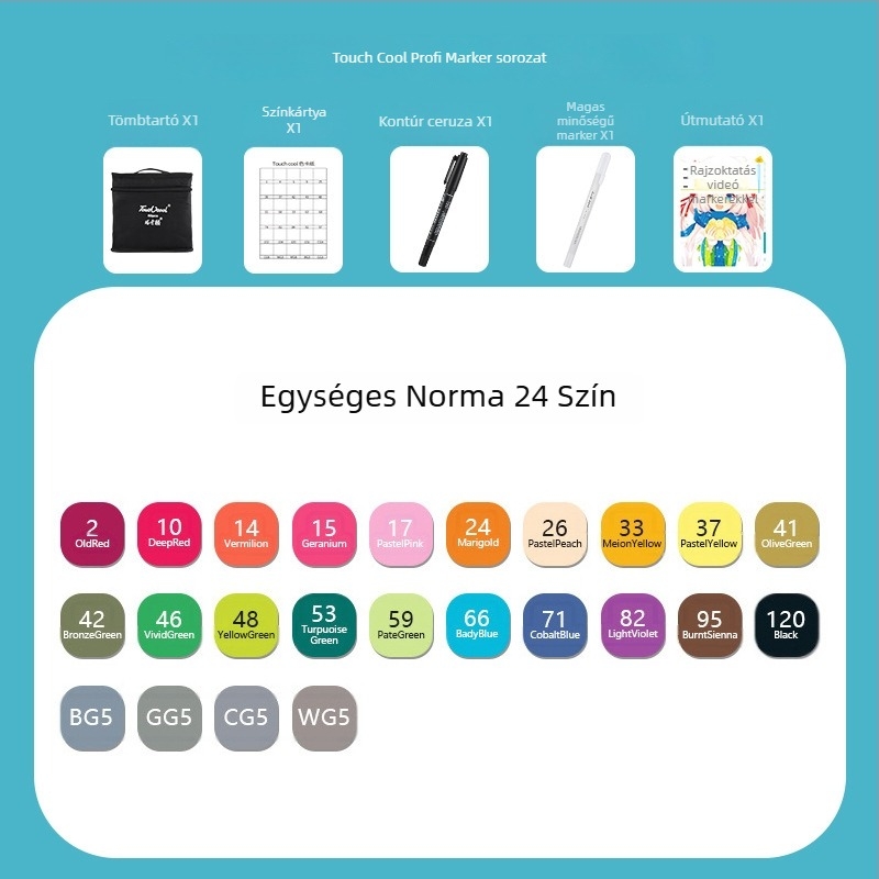 Diákoknak szóló marker toll – festéshez, rajzoláshoz és íráshoz (Touch Young)