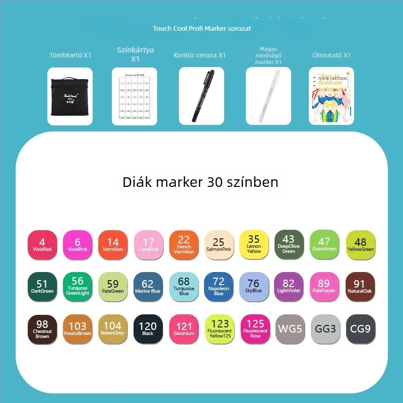 Diákoknak szóló marker toll – festéshez, rajzoláshoz és íráshoz (Touch Young)