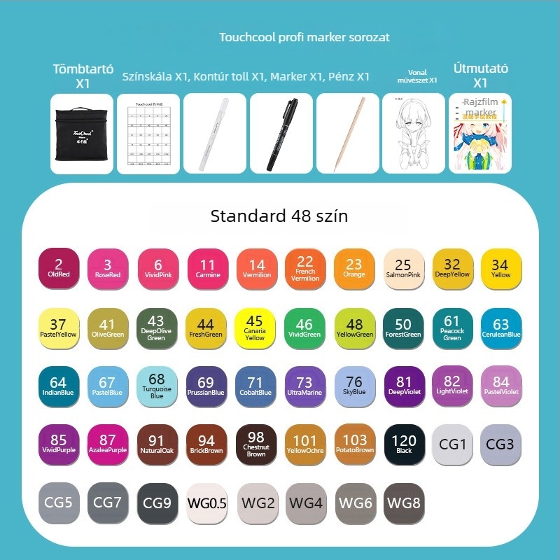 Diákoknak szóló marker toll – festéshez, rajzoláshoz és íráshoz (Touch Young)