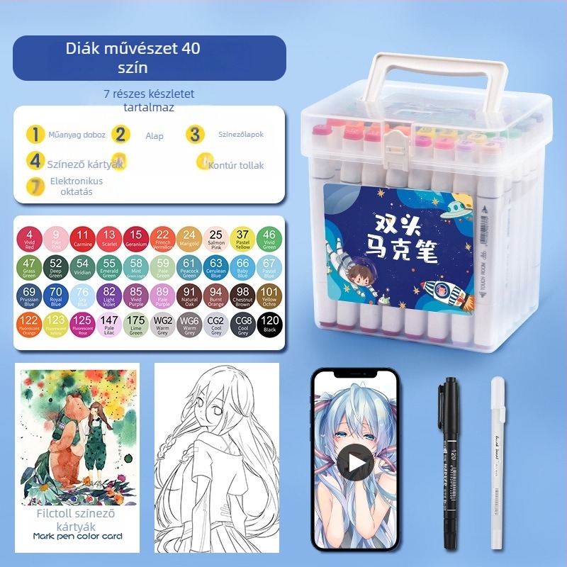 Diákoknak szóló marker toll – festéshez, rajzoláshoz és íráshoz (Touch Young)