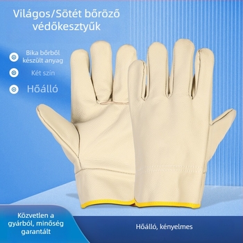 Beineshu marhabőr hegesztő kesztyű hőszigeteléssel, teljes hátoldali dizájn