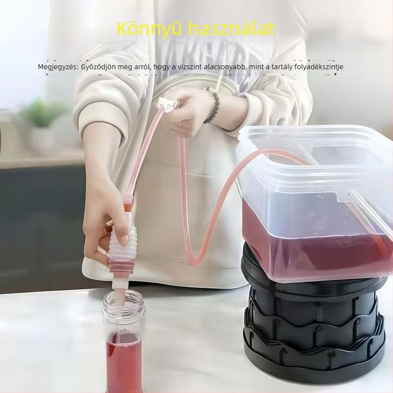 Kézi önszívó borpumpa tömlővel otthoni használatra