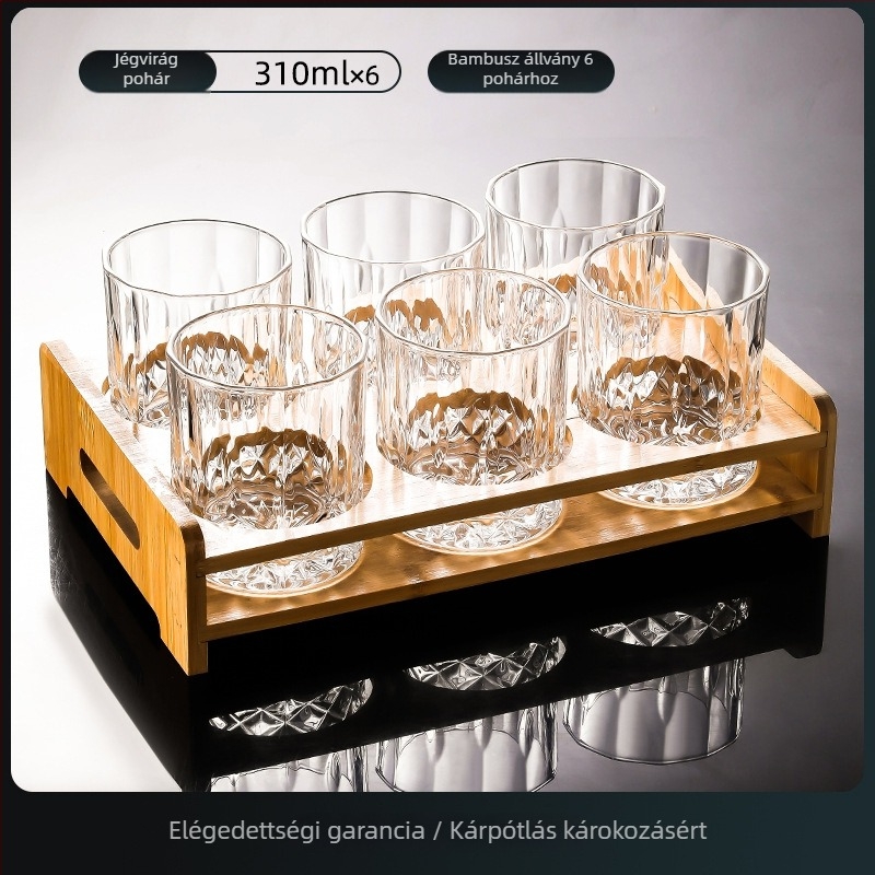 Whisky- és sörös pohár készlet, 300–400 ml, modern európai stílusú üveg
