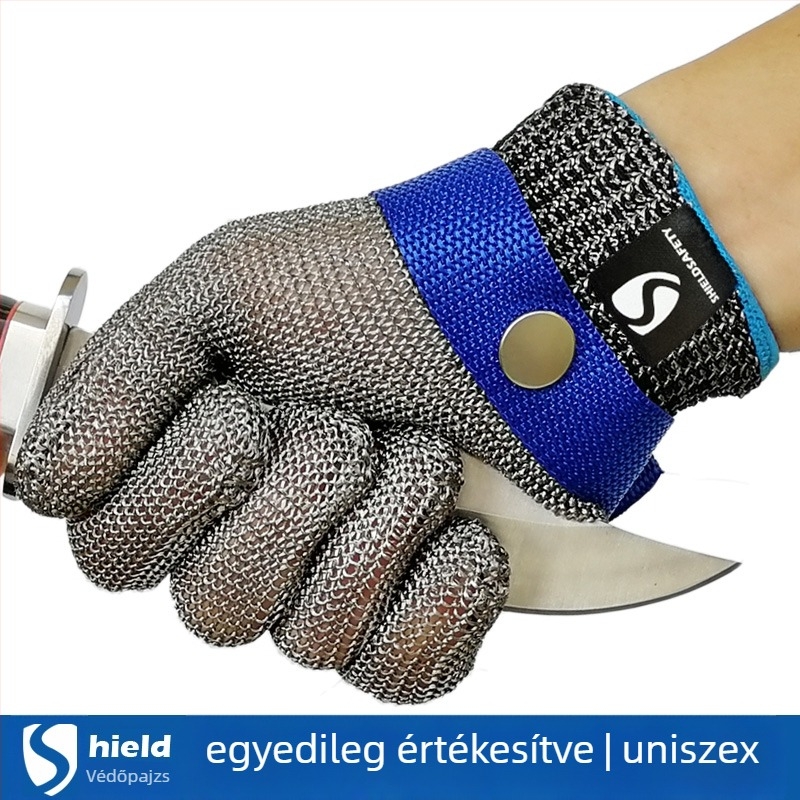 Egyszer használatos acélszálas védőkesztyű, vágásállóság 5-ös szint, termékkód Jkf540702819010