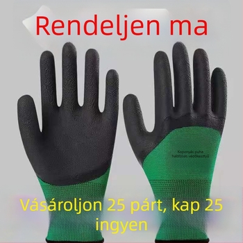 Építőipari munkakesztyűk kopásálló, csúszásmentes és lélegző, súly 1,0 kg