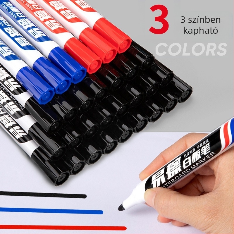Fehér táblára író törölhető marker ZUIXUA 0634, 1.0 mm, műanyag test, írásra és rajzolásra.