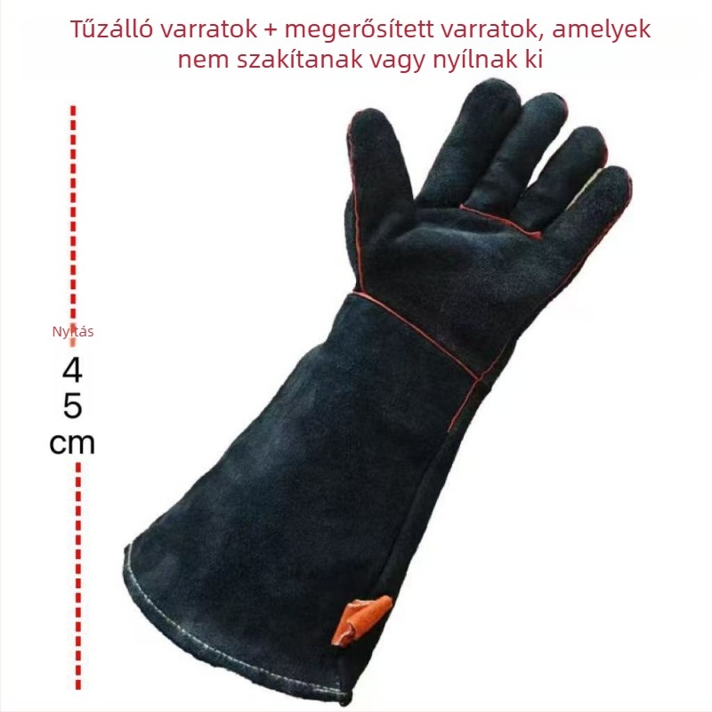Tubata tehénbőr hegesztőkesztyű a hegesztéshez