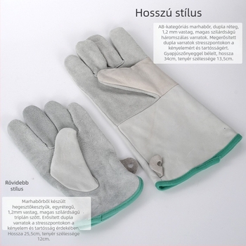 Wu Niu Hegesztő kesztyűk – Borjúbőr, Teljes bőr, Tűzálló varrás, Hegesztéshez