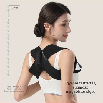 Nyitott vállú testtartás-korrigáló öv, uniszex, modell DZ215, poliészter