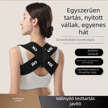 Nyitott vállú testtartás-korrigáló öv, uniszex, modell DZ215, poliészter