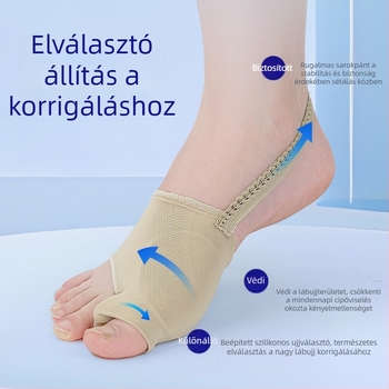 Gel nagy lábujj korrigáló – puha gél, lábujjvédelem, anyag: gumi és elasztán, modell BM–ft–HL06