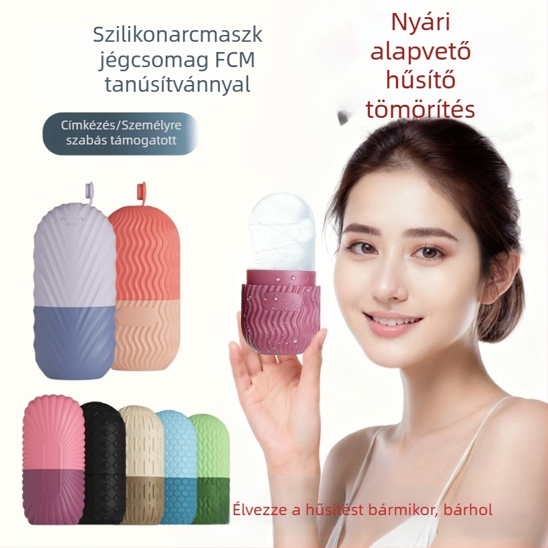 Szilikon arcjég-forma az arc hűtéséhez és arcmasszázshoz, 100 ml, Yc márka