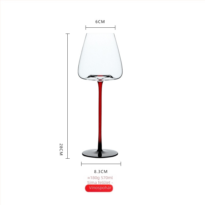 Craftsmen borospohár készlet – Modern minimalist stílus, Nyomtatott logó, 24 db