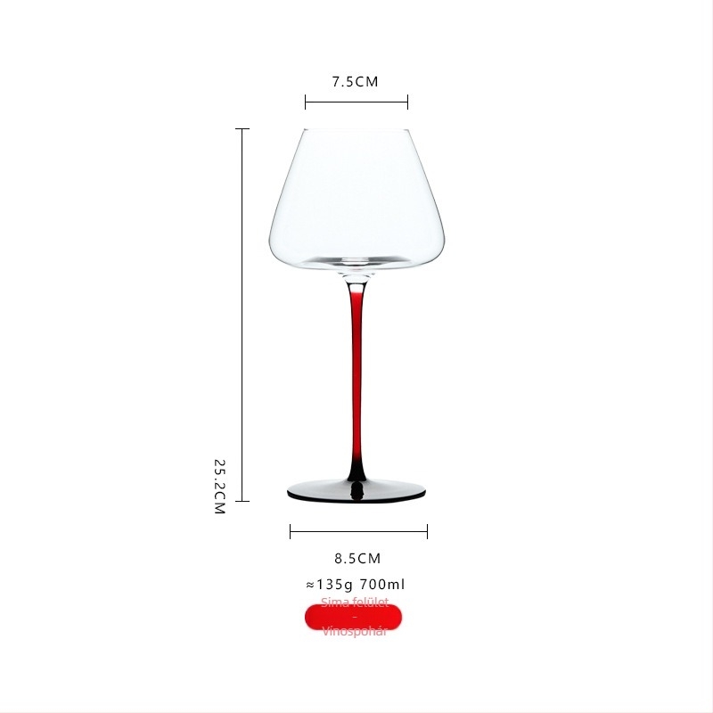 Craftsmen borospohár készlet – Modern minimalist stílus, Nyomtatott logó, 24 db