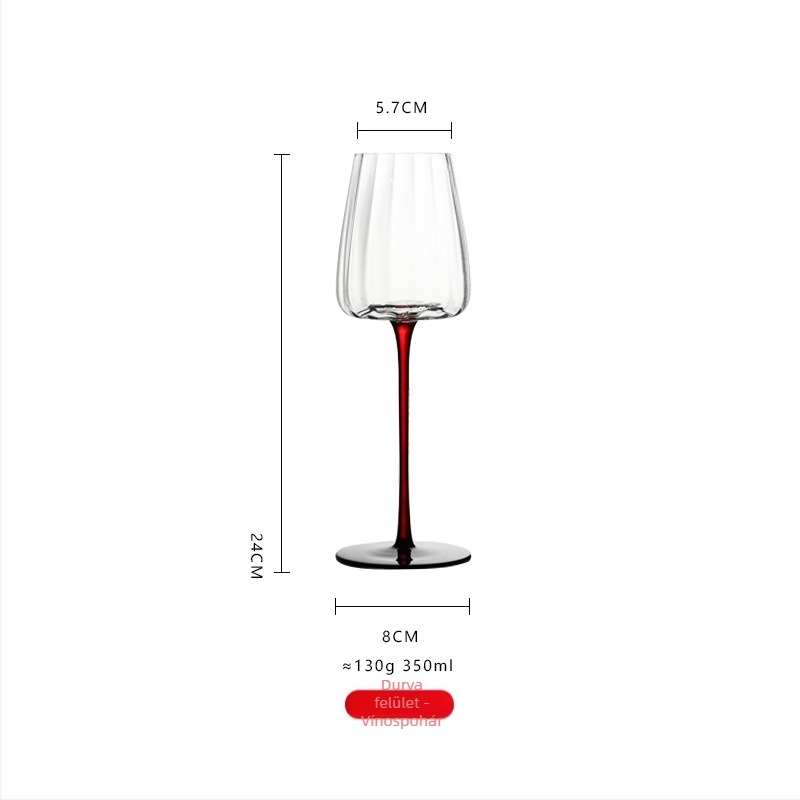 Craftsmen borospohár készlet – Modern minimalist stílus, Nyomtatott logó, 24 db
