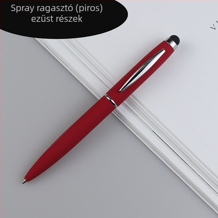 Fémkapacitív stylus golyóstollal - matt felületű, érintőképernyőhöz