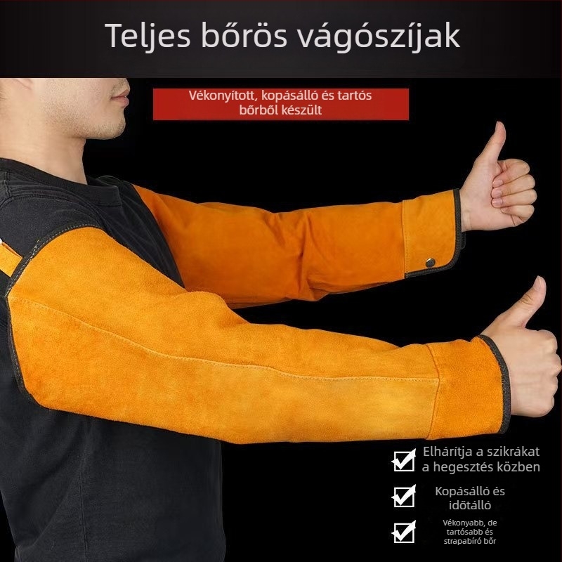 Tehénbőrből készült hegesztő ujjvédő