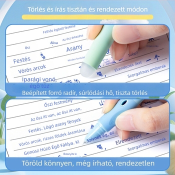 TrueColor törölhető toll általános iskolásoknak, gradient színű, uniszex, cserélhető tinta tasak (Tintaellátó rendszer: tasak; Hegy anyaga: irídium csúcs; Burkolat: műanyag; Modell: függőleges toll; Testreszabás: elérhető)