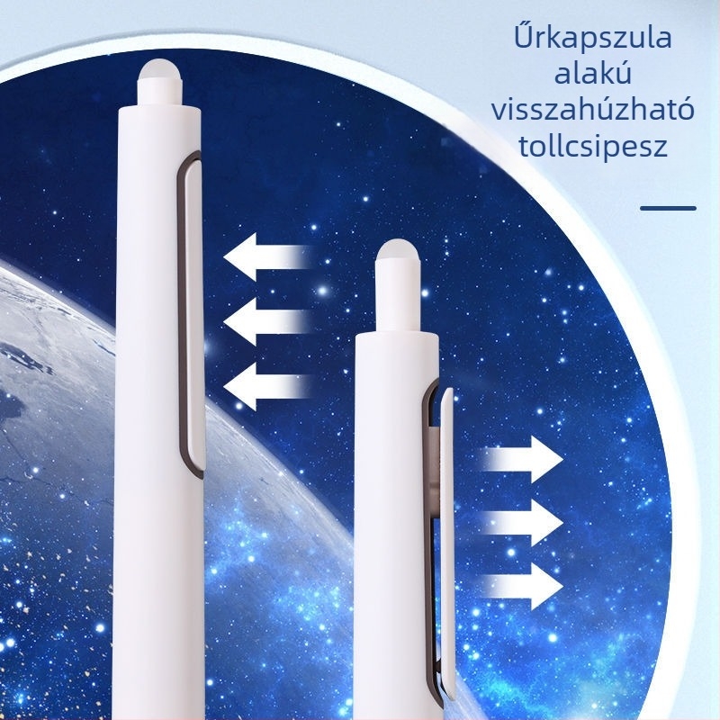 Space Knight Törölhető Toll – Nyomógombos, Csendes, Űr-Idő Téma