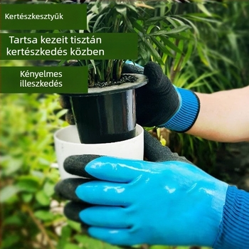 Vízálló kerti kesztyű vágásbiztos és átszúrásbiztos védelemmel, virágültetéshez és gyomláláshoz