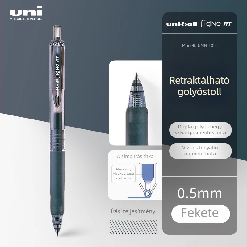 UMN-138/105 irodai aláíró toll, behúzható, 0,38 mm / 0,5 mm, Mitsubishi