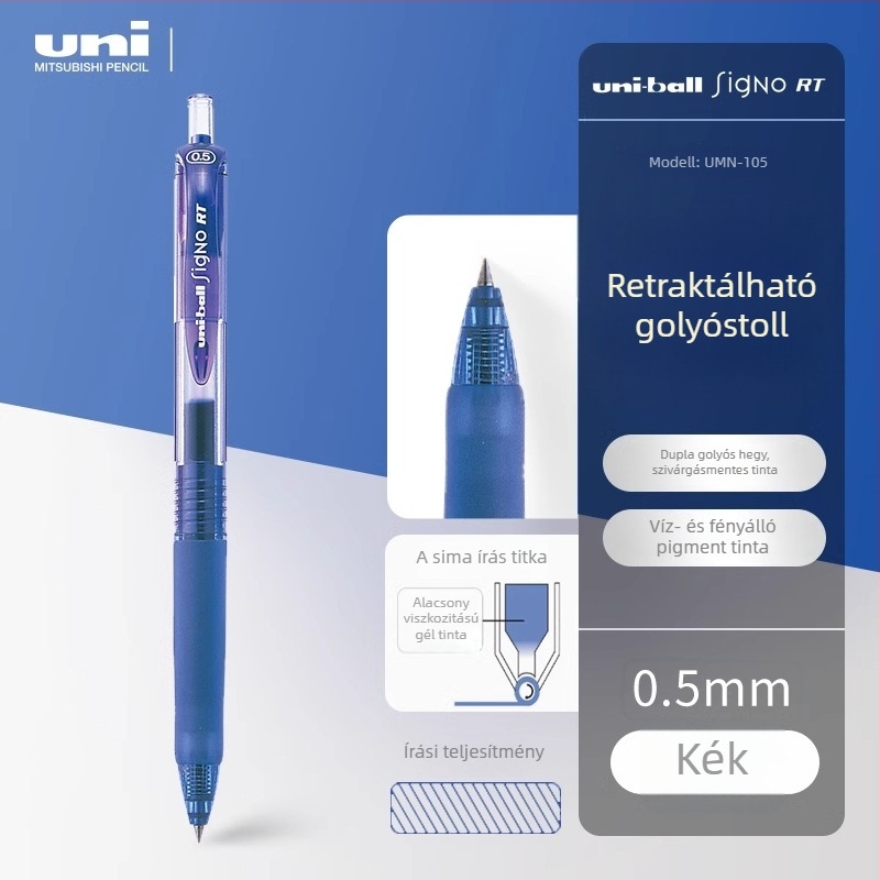 UMN-138/105 irodai aláíró toll, behúzható, 0,38 mm / 0,5 mm, Mitsubishi