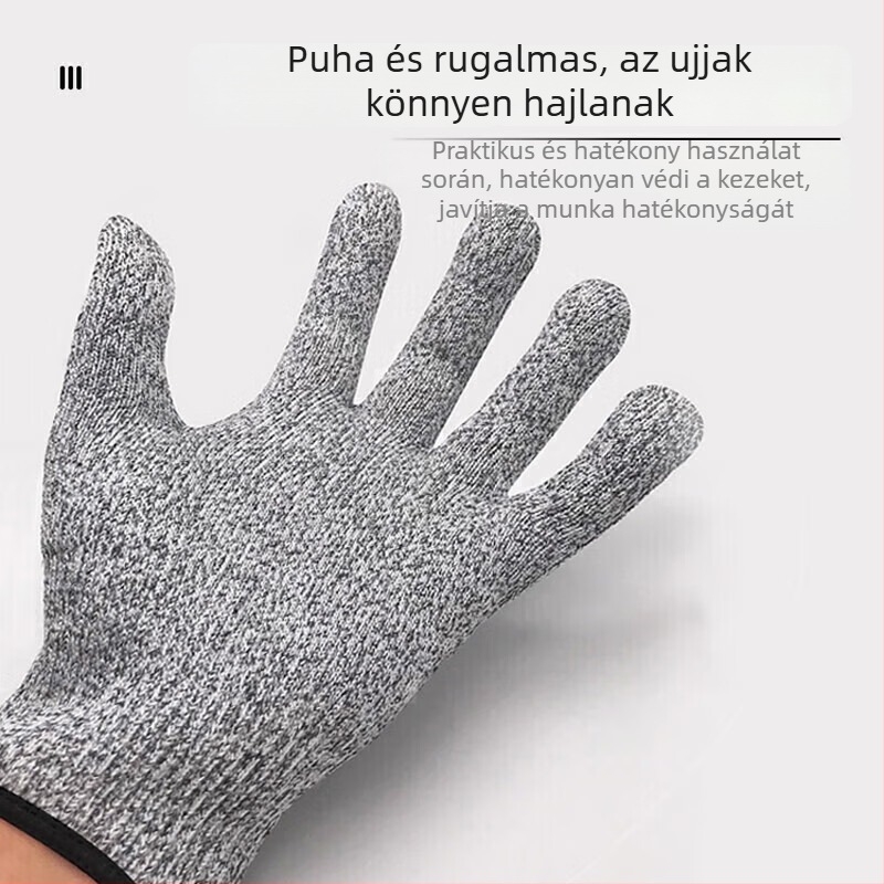 NITEX N1305 vágásálló kesztyűk, 5-ös szint, HPPE anyag, élelmiszeripari feldolgozás, kertészkedés és autójavítás