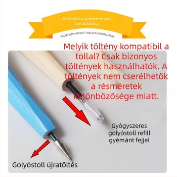 Fa faragó toll refill – 0,5 mm menet, modell G324, műanyag, kompatibil golyóstollal és zselés tollal