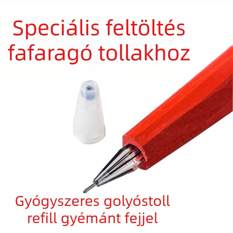 Fa faragó toll refill – 0,5 mm menet, modell G324, műanyag, kompatibil golyóstollal és zselés tollal