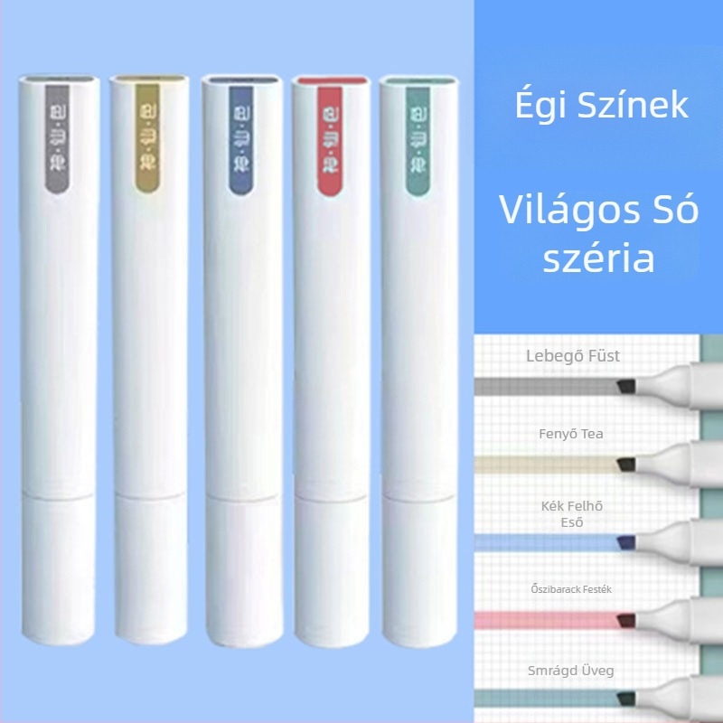 DS-832 Puha hegyű fluoreszkáló toll, nem törölhető, naplóíráshoz és rajzoláshoz