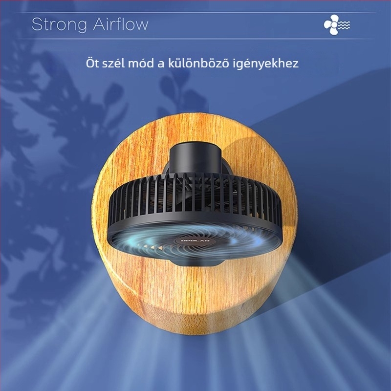OPOLAR Clip-On Csendes USB Mini Asztali Ventilátor Kivehető Akkumulátorral, 5 Sebesség, 3 Lapát, Akkumulátor Élettartama >12 ÓRA